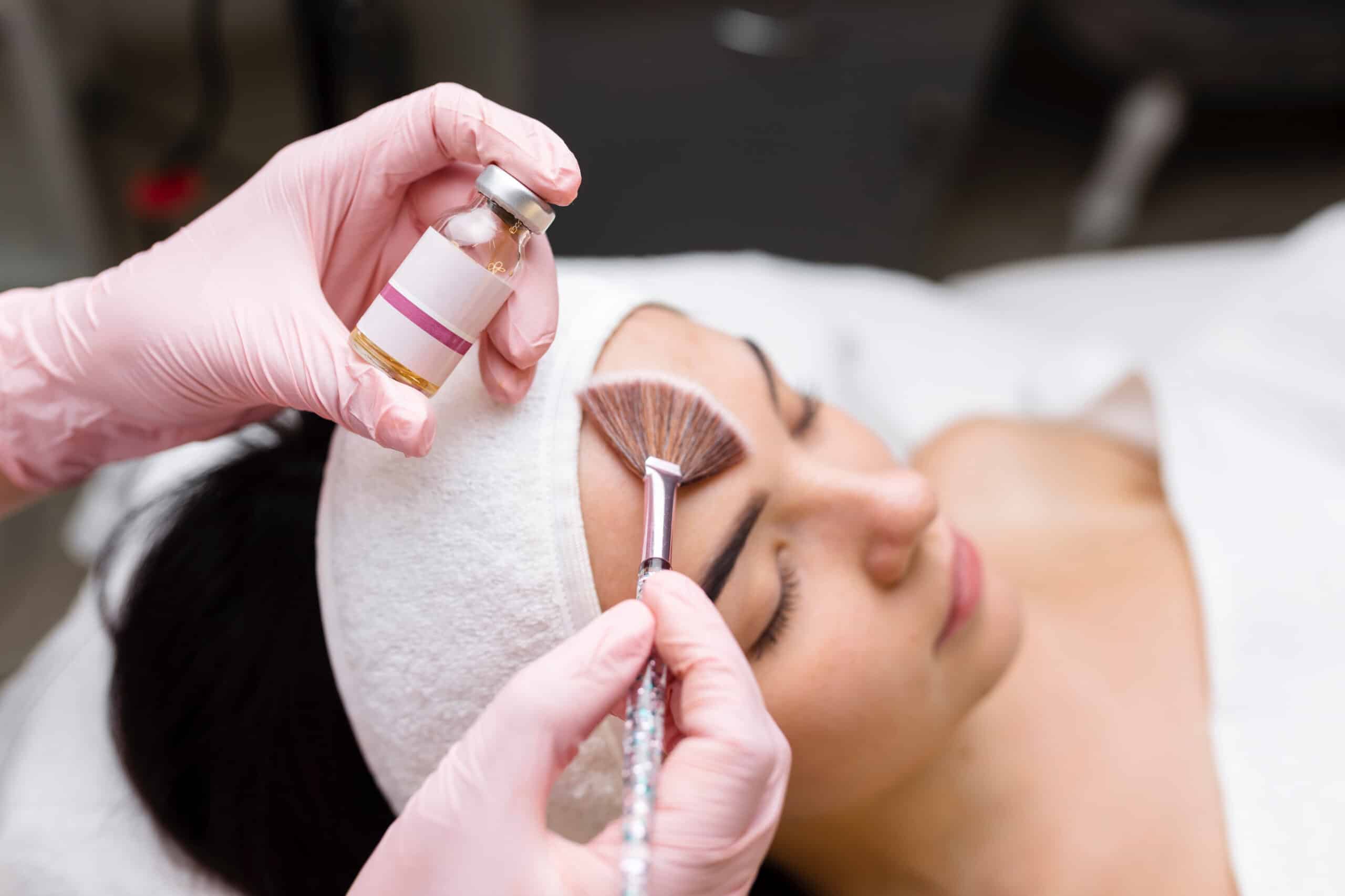 Beautiful Woman Getting Chemical Peel Treatment with Retinol Serum | Horseshoe Bay, TX